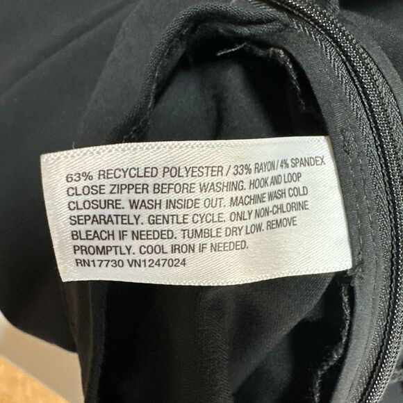 Future Collective Plus Size 22 Two Fer Tailored Pants Black Straight Side Zip - Picture 8 of 9